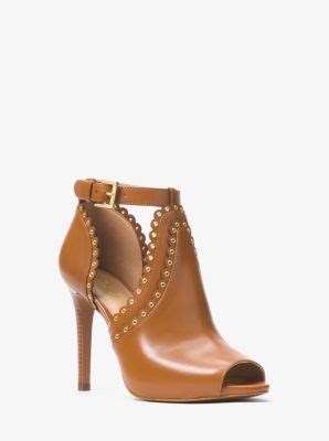 michael michael kors jessie leather open toe bootie|Amazon.com .